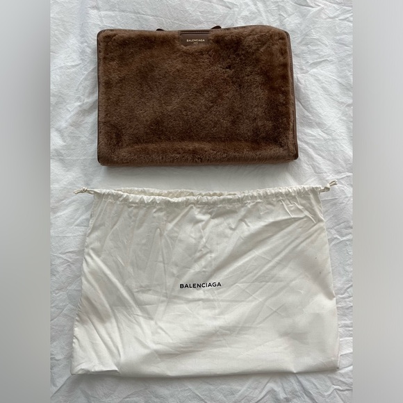 Balenciaga Shearling Bazar Pouch - Picture 7 of 11